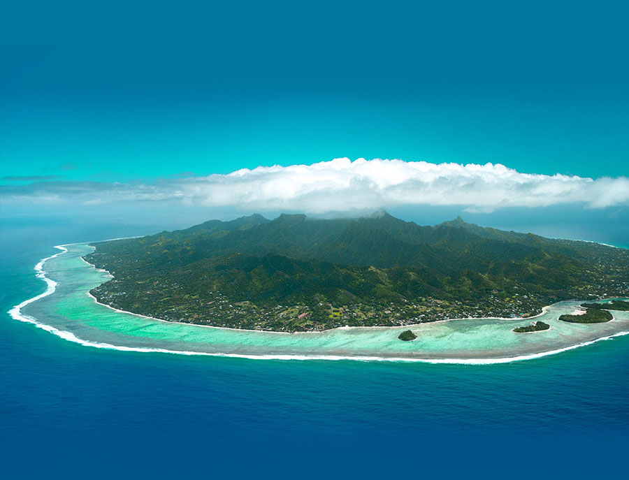 The island of Rarotonga, Cook Islands